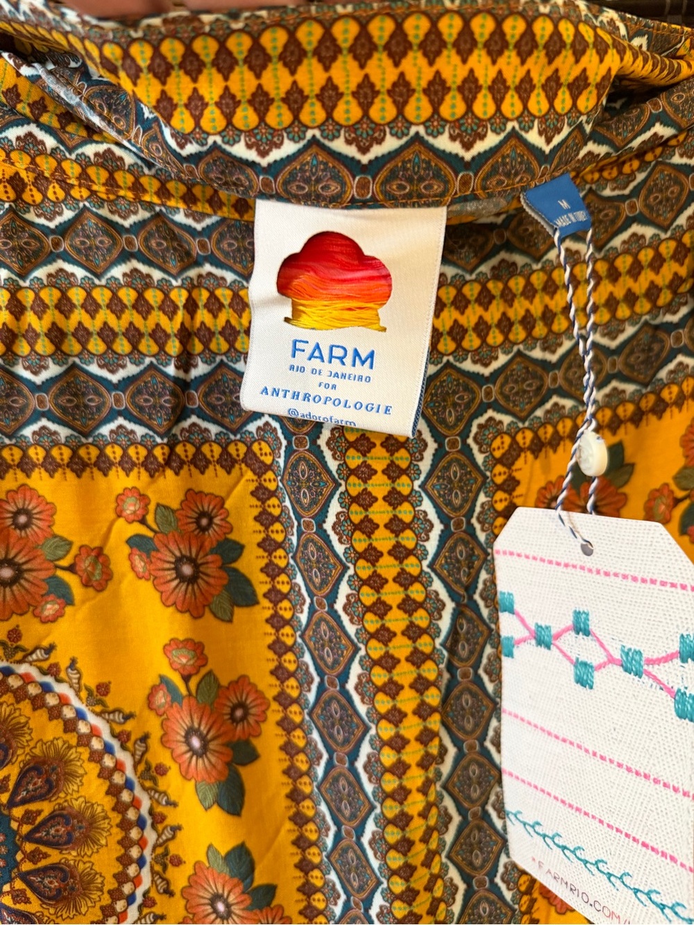 NWT Farm Rio Anthropologie Suncatcher skirt- wrap MEDIUM - Picture 5 of 6